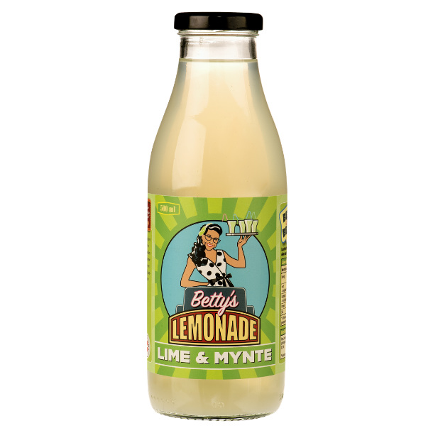 Betty's Lemonade, flaske - Lime & Mynte